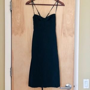 Express black midi dress